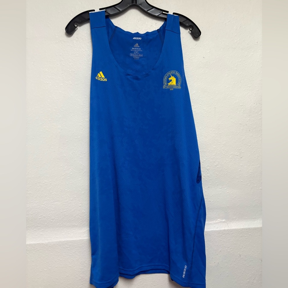 adidas Men BOSTON MARATHON 2021 SINGLET TOP #104